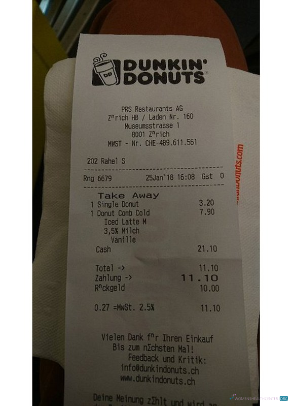 Download Dunkin donuts receipt Photoshop template